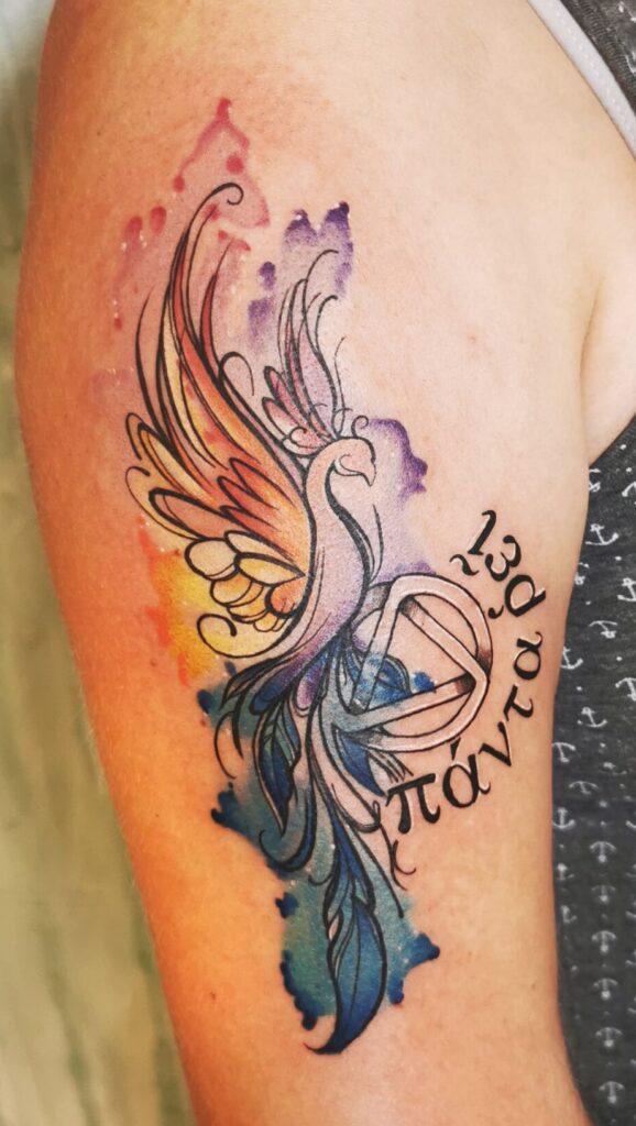 Tattoo Phönix Oberarm